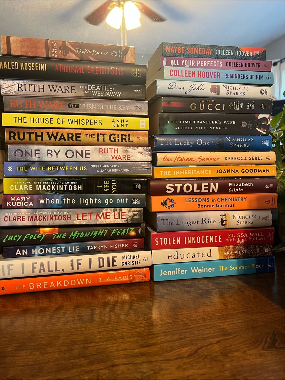 Variety of books READ description thrillers romance novels etc
